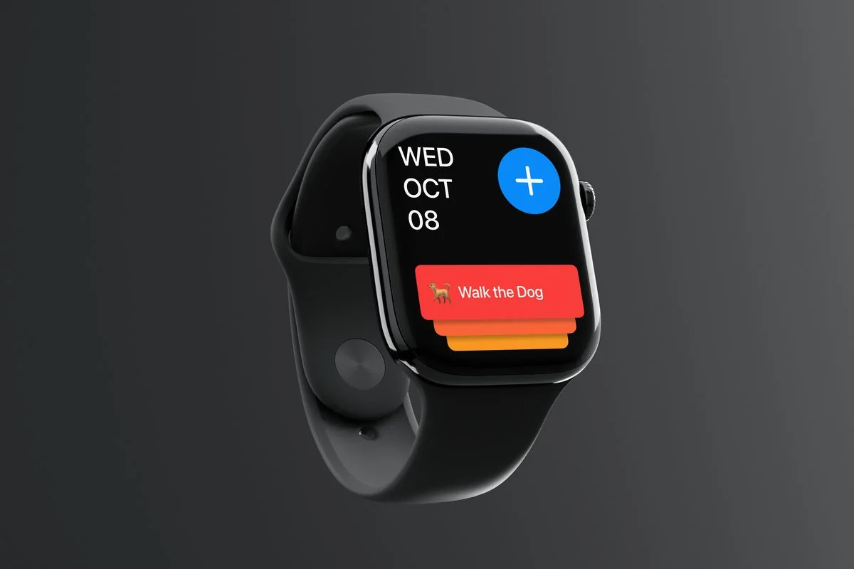 Captr on an Apple Watch showing a task called Walk the Dog