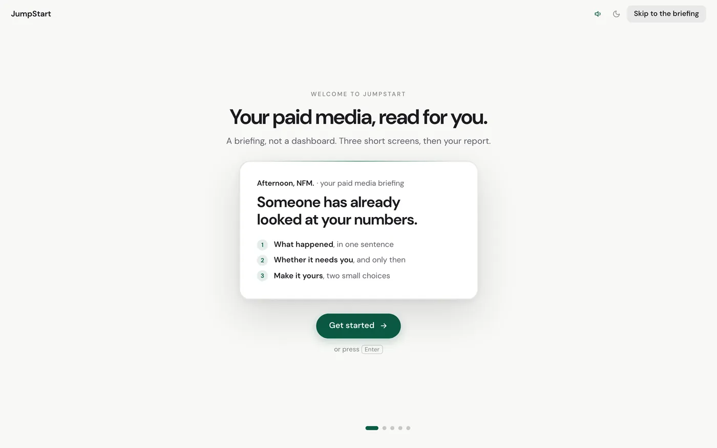 Welcome: your paid media, read for you